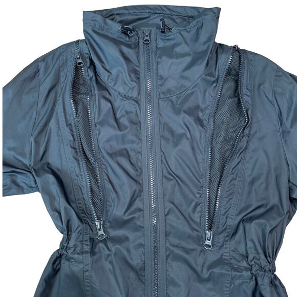 Adidas Stella McCartney Zippered Expandable Windbreaker Running Athletic Jacket - Picture 4 of 9